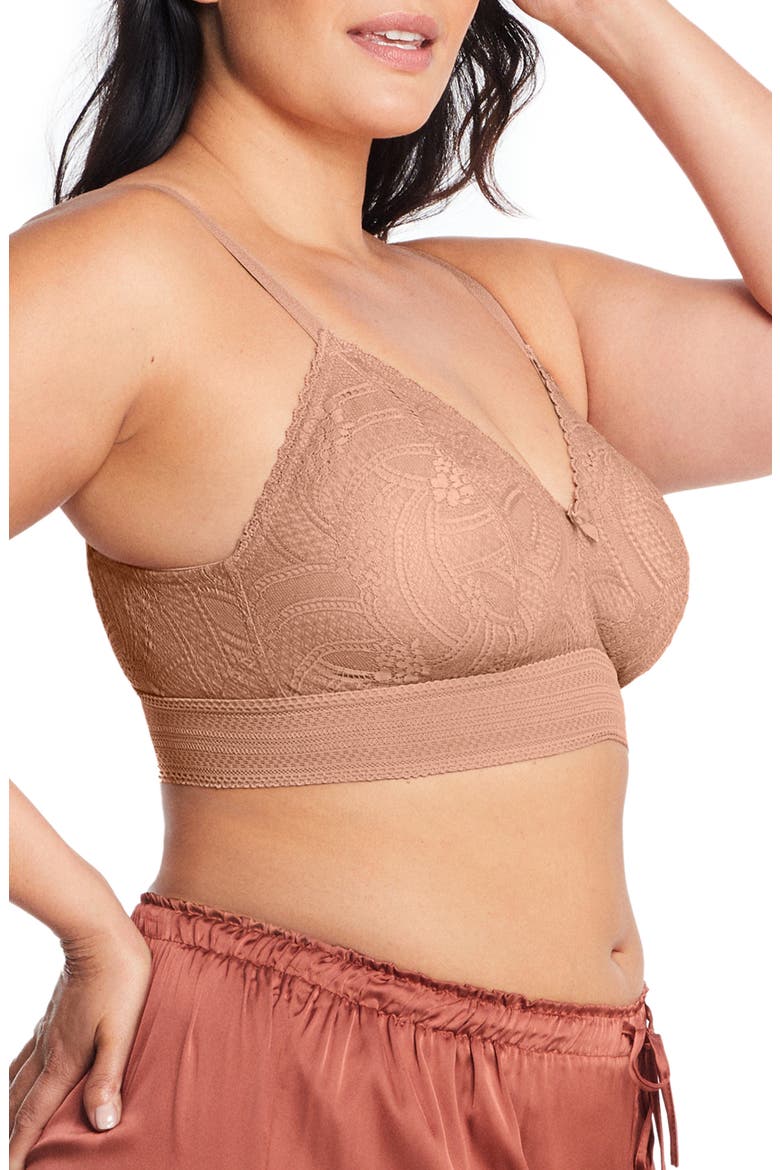 Bramour Gramercy Luxe Lace Bralette, Alternate, color, CAPPUCCINO