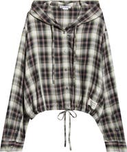 Acne Studios Sip Check Flannel Hooded Overshirt