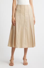 Anne Klein Paneled A-Line Midi Skirt
