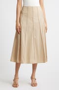 Anne Klein Paneled A-Line Midi Skirt