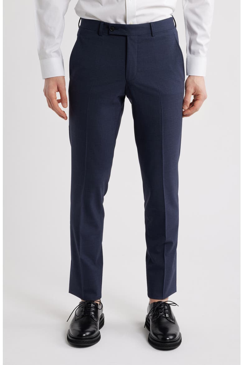 Ross Slim Fit Stretch Wool Pants, Main, color, BLUE/ GREY