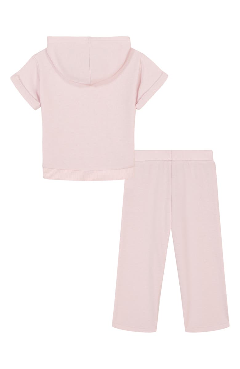 Juicy Couture Kids' Short Sleeve Hoodie & Fleece Pants Set, Alternate, color,