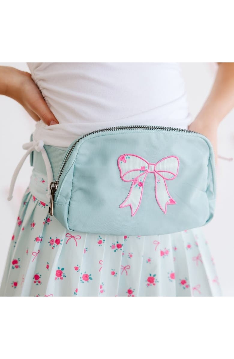 Sweet Wink Sky Floral Bow Patch Belt Bag, Alternate, color, Icing Blue