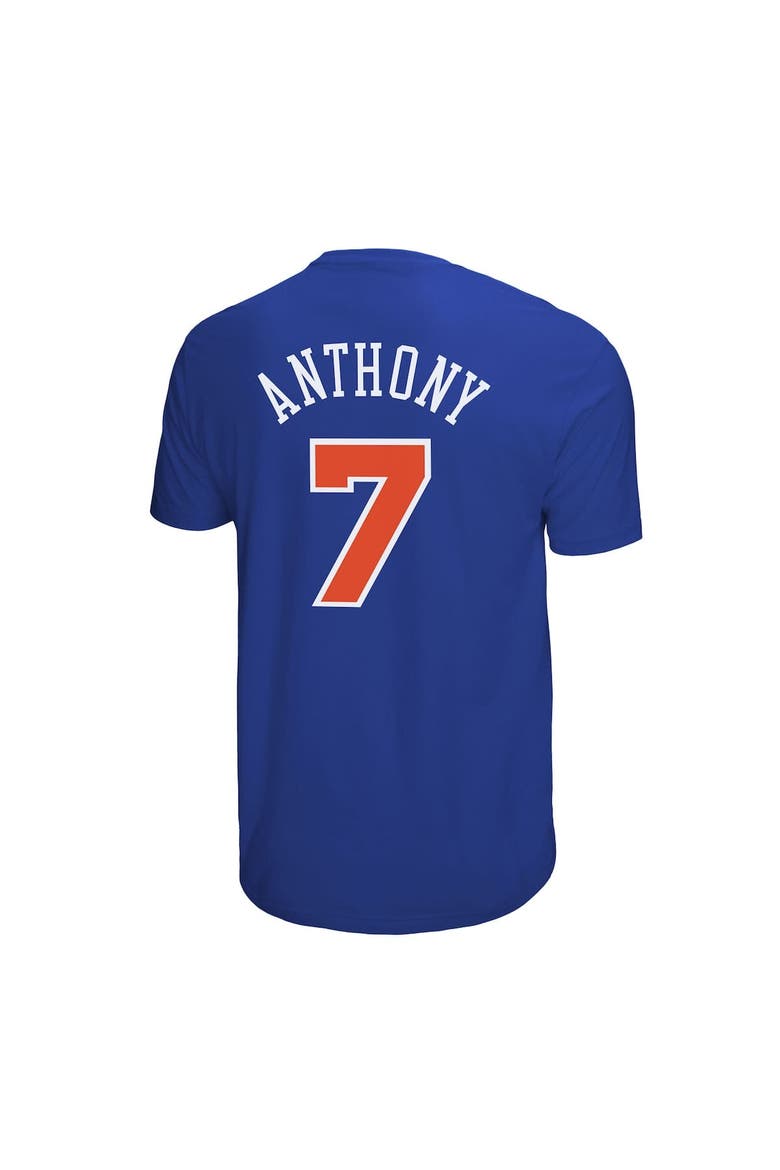 Men's Mitchell & Ness Carmelo Anthony Royal New York Knicks Hardwood Classics Retro Name & Number T-Shirt, Alternate, color, Royal