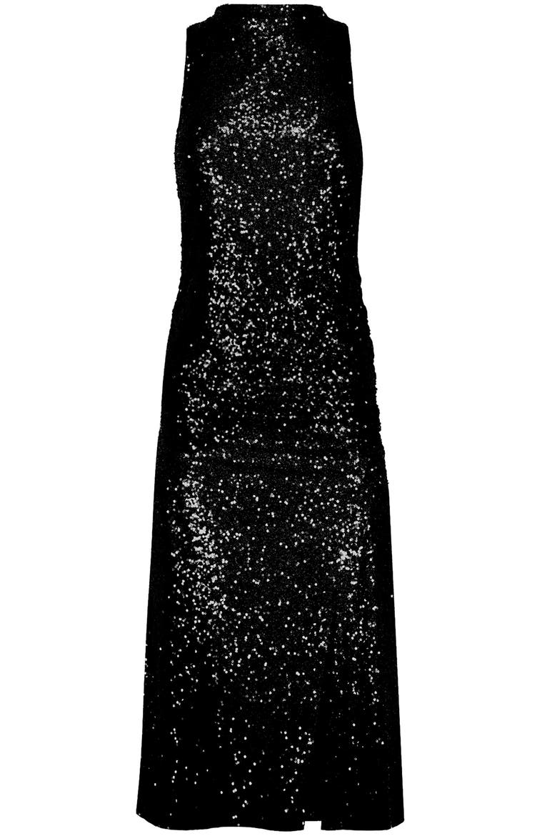 Sublime Halter Dress, Alternate, color, Caviar
