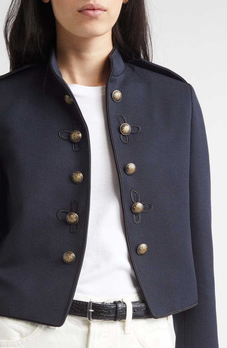 Nili Lotan Betsy Virgin Wool Military Jacket, Alternate, color, Midnight