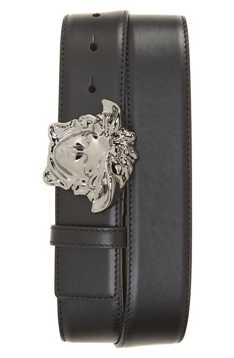 Medusa Head Leather Belt