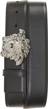 Medusa Head Leather Belt (Men) | Nordstrom