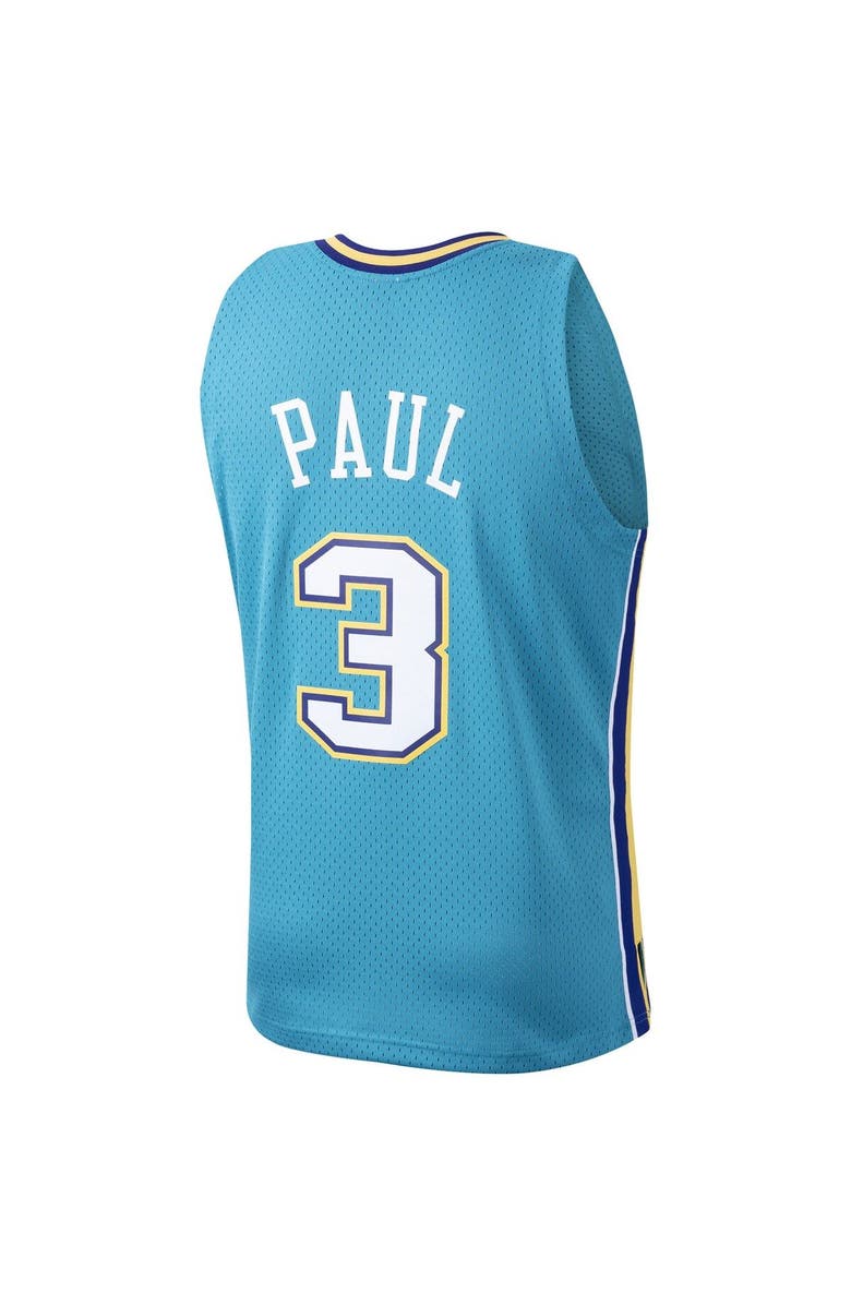Mitchell & Ness Men's Mitchell & Ness Chris Paul Teal New Orleans Hornets 2005-06 Hardwood Classics Swingman Jersey, Alternate, color, 