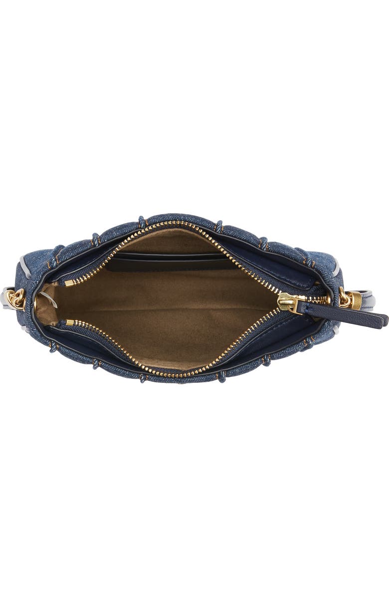 Tory Burch Kira Mini Denim Shoulder Bag, Alternate, color,