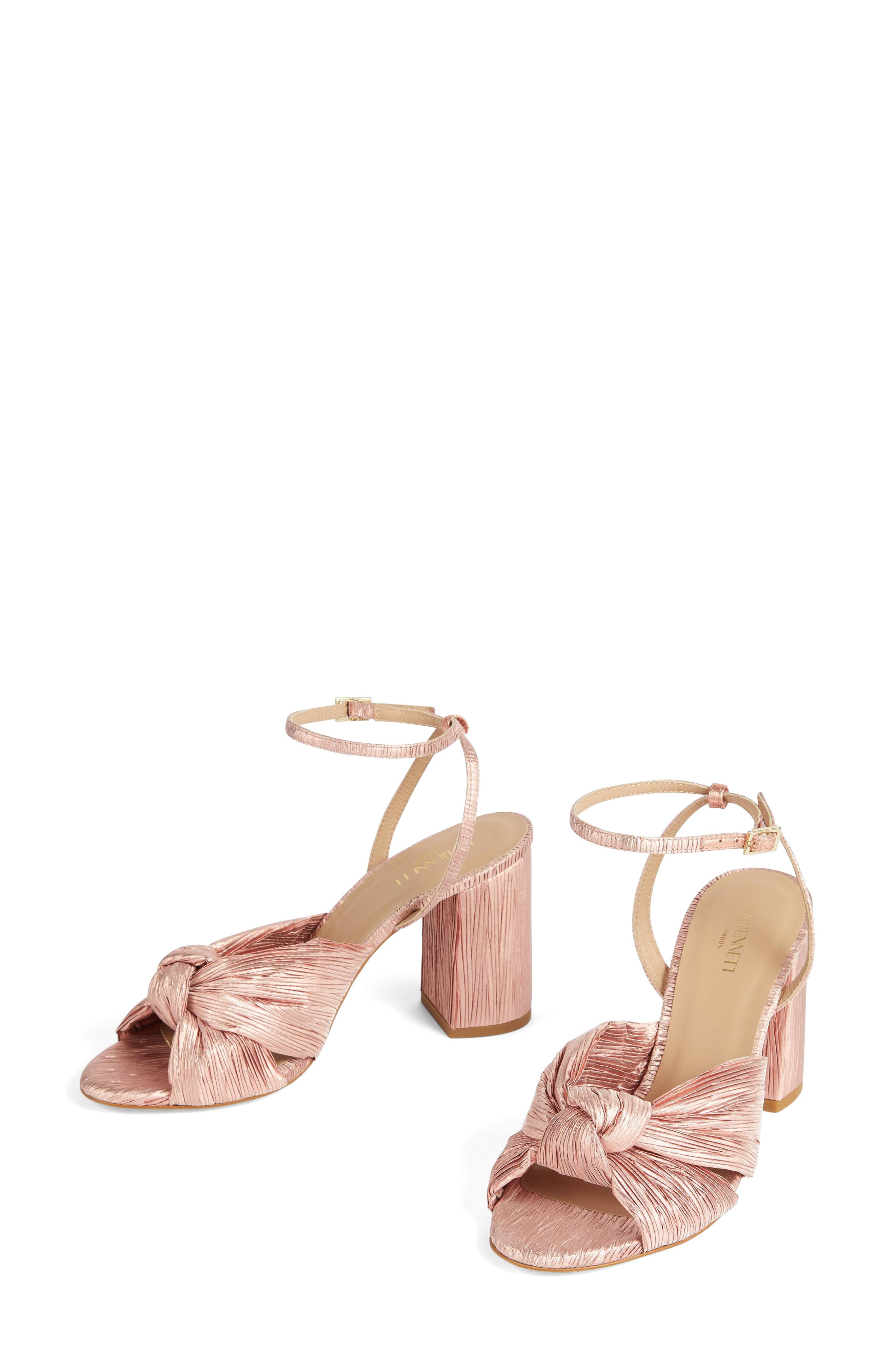LK Bennett Eliana Plissé Sandal, Alternate, color, Pink