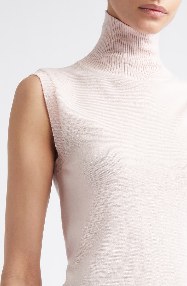 SPORTMAX Eschimo Sleeveless Wool Turtleneck Sweater, Alternate, color, Pink