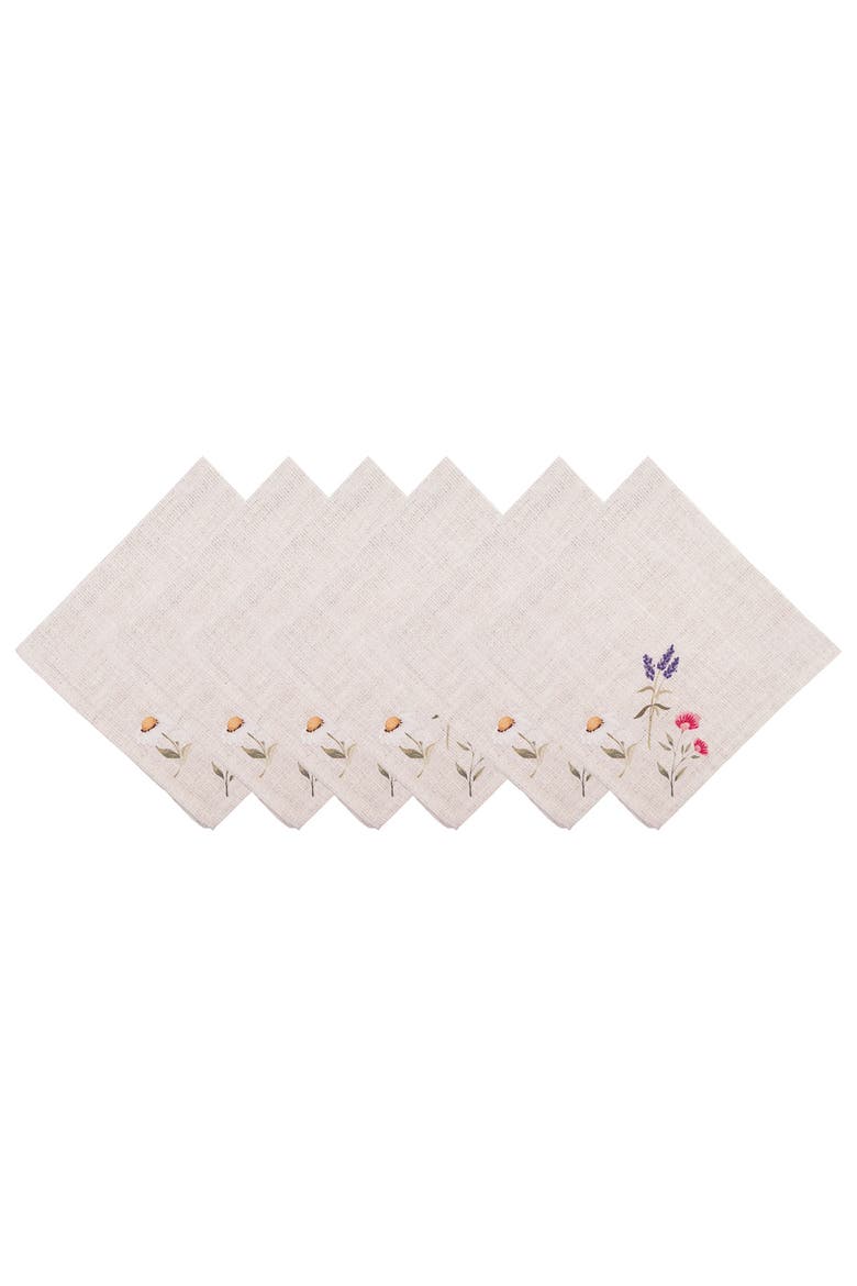 April Showers Napkin, Set of 6, Main, color, Brown