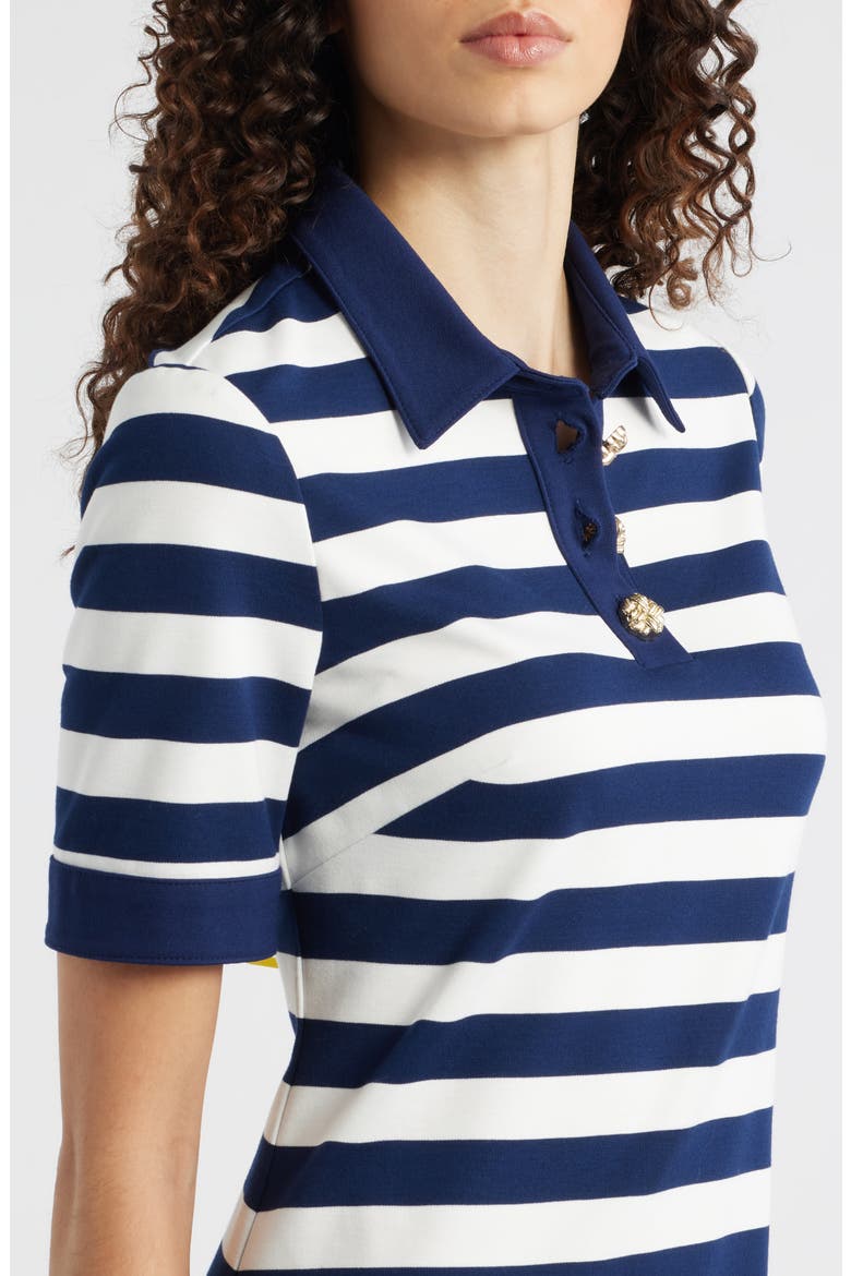 Stripe Knit Shift Dress, Alternate, color, NAVY IVORY