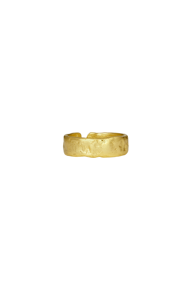 Dela Textured Band Ring, Main, color, Brass