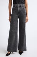 Veronica Beard Grant Studded High Waist Wide Leg Jeans