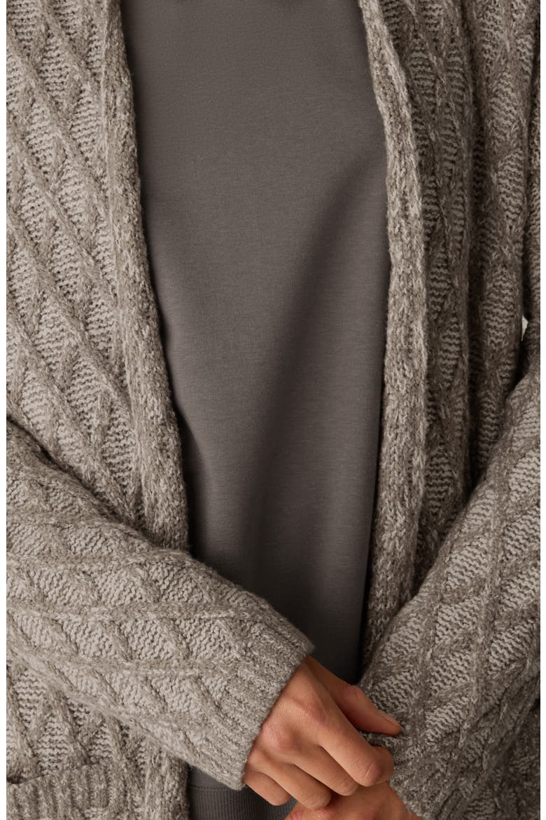 Organic Cotton Diamond Stitch Cardigan, Alternate, color, TWINE