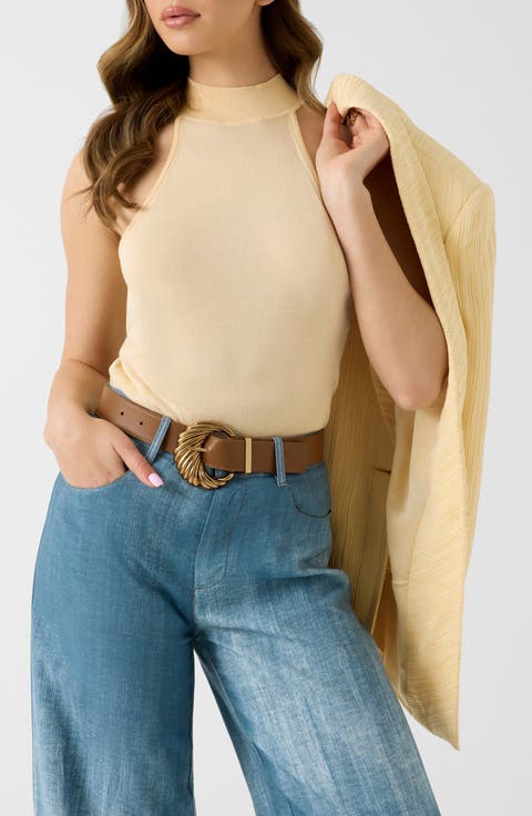 Cherie Sleeveless Turtleneck Sweater