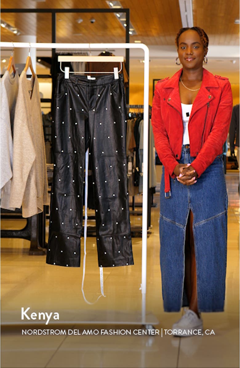 Hotfix Low Rise Faux Leather Pants, sales video thumbnail