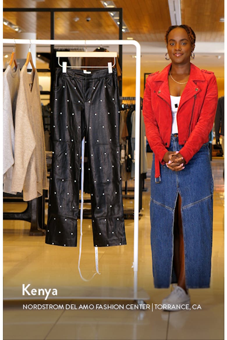 Hotfix Low Rise Faux Leather Pants video