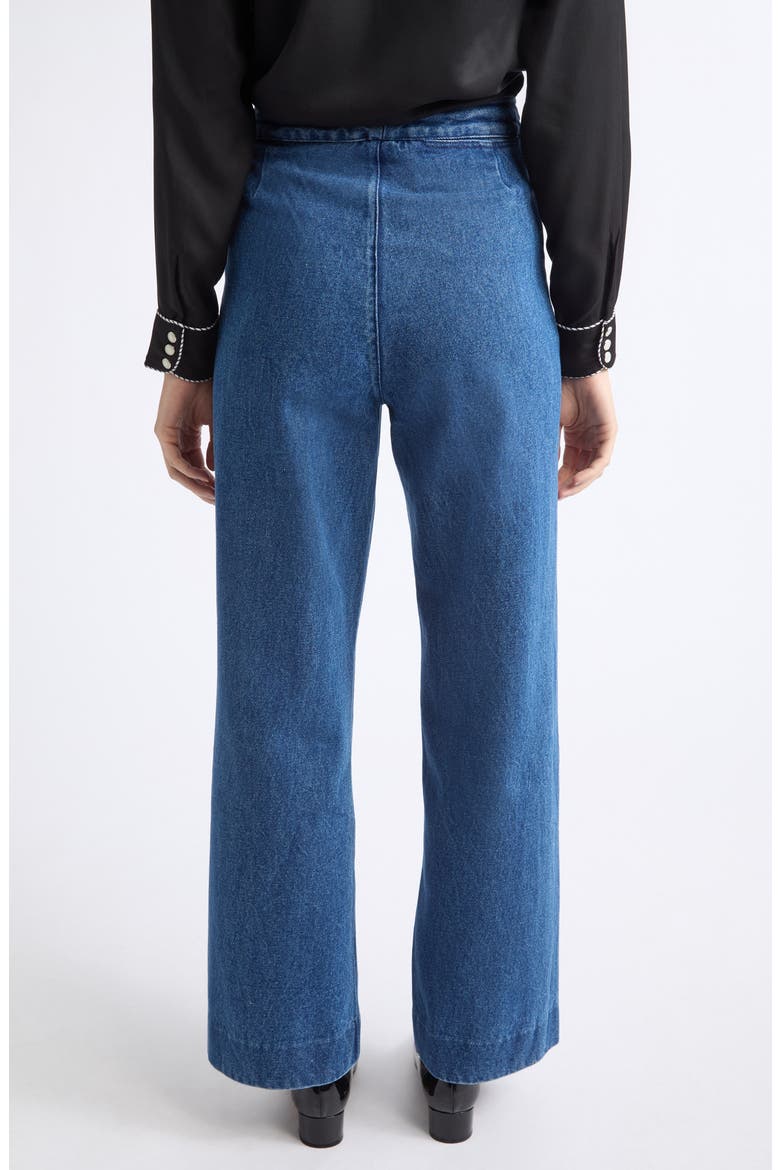 Denim Sailor Ankle Pants, Alternate, color, INDIGO