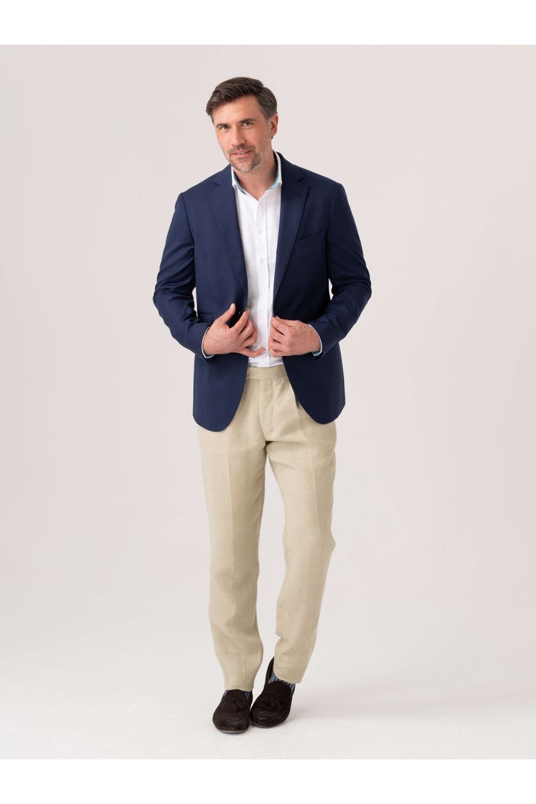 Classic Tailored Wool Blazer, Alternate, color, Navy