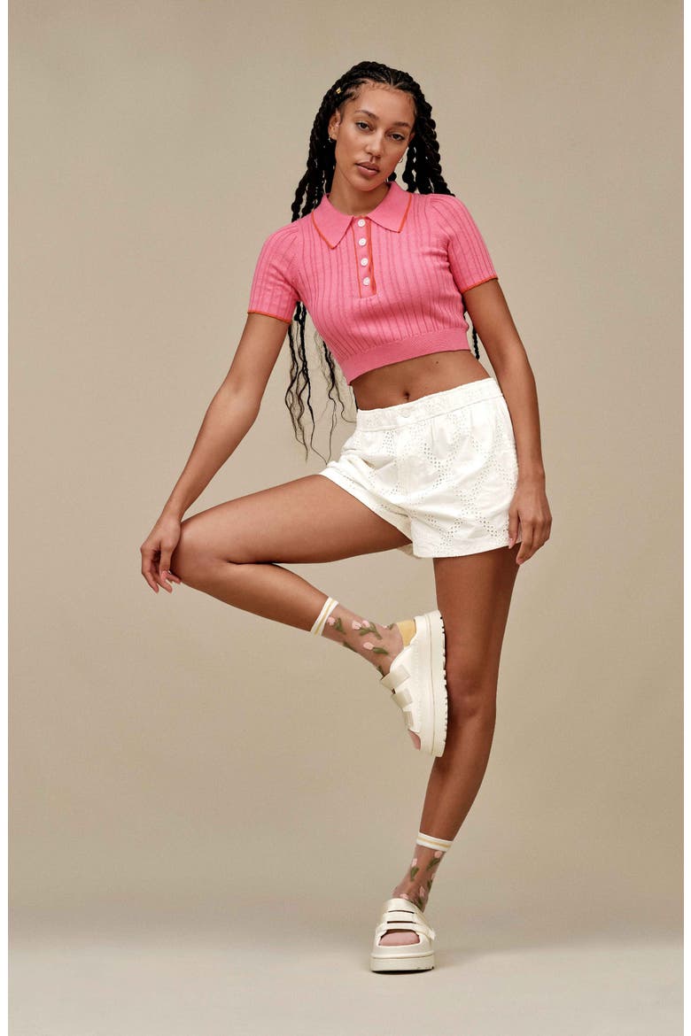 Kellan Cotton Eyelet Shorts, Alternate, color, NIMBUS