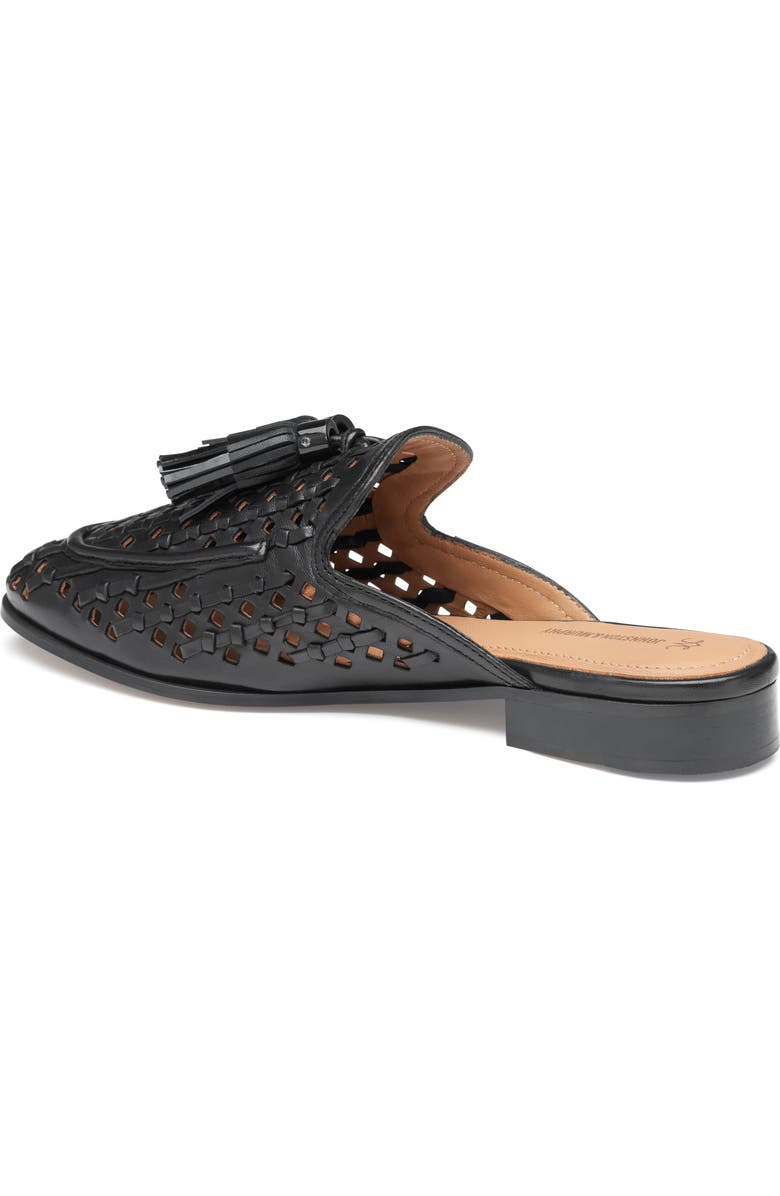 Johnston & Murphy Ali Woven Tassel Mule, Alternate, color, Black Glove