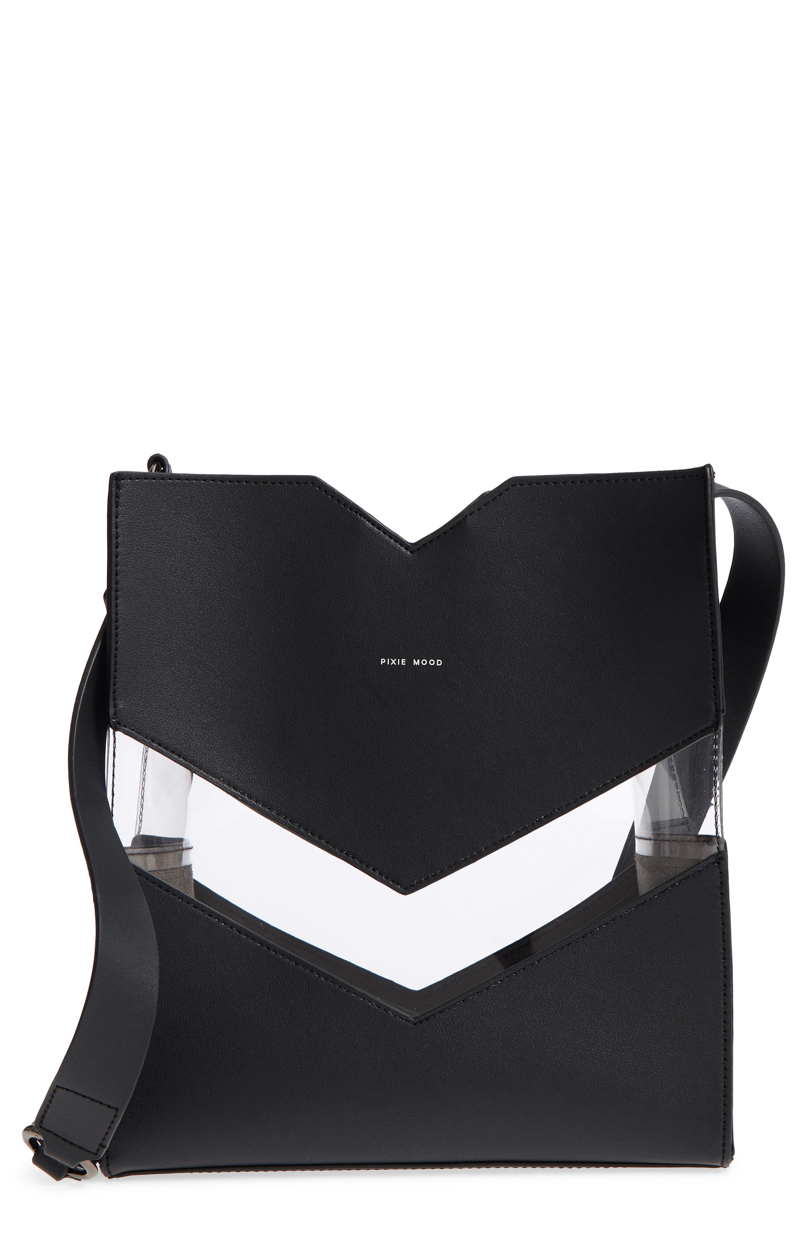 Emily Faux Leather Shoulder Bag, Main, color, BLACK