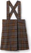 Charlotte & George Plaid A-Line Skirt with Adjustable Suspenders