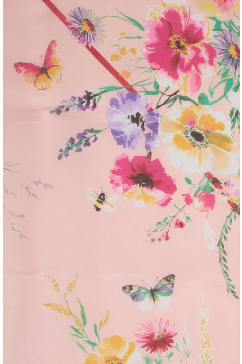 Flower Meadow Square Scarf, Alternate, color, PINK MULTI