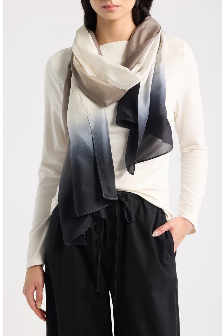 Dip Dye Silk Scarf, Main, color, COBBLESTONE
