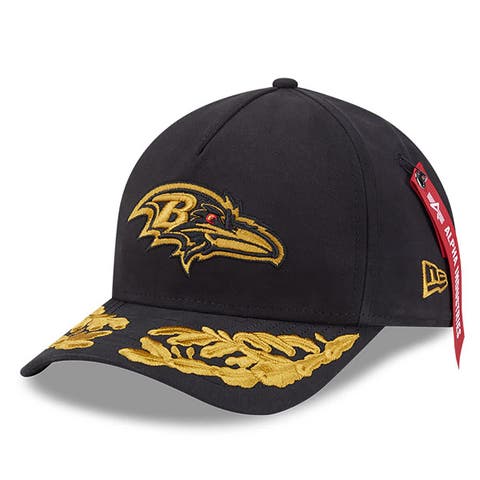 Men's New Era x Alpha Industries  Black Baltimore Ravens A-Frame 9FORTY Adjustable Hat