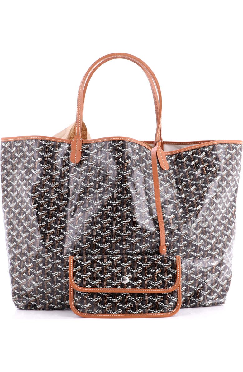Pre-Owned Goyard Saint Louis Tote Coated Canvas GM, Alternate, color, Brown