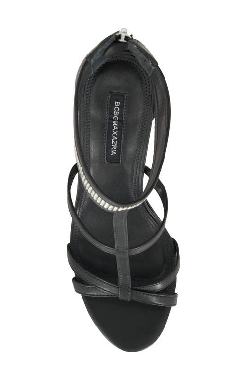 Bcbg Max Azria Singa Ankle Strap Sandal In Black