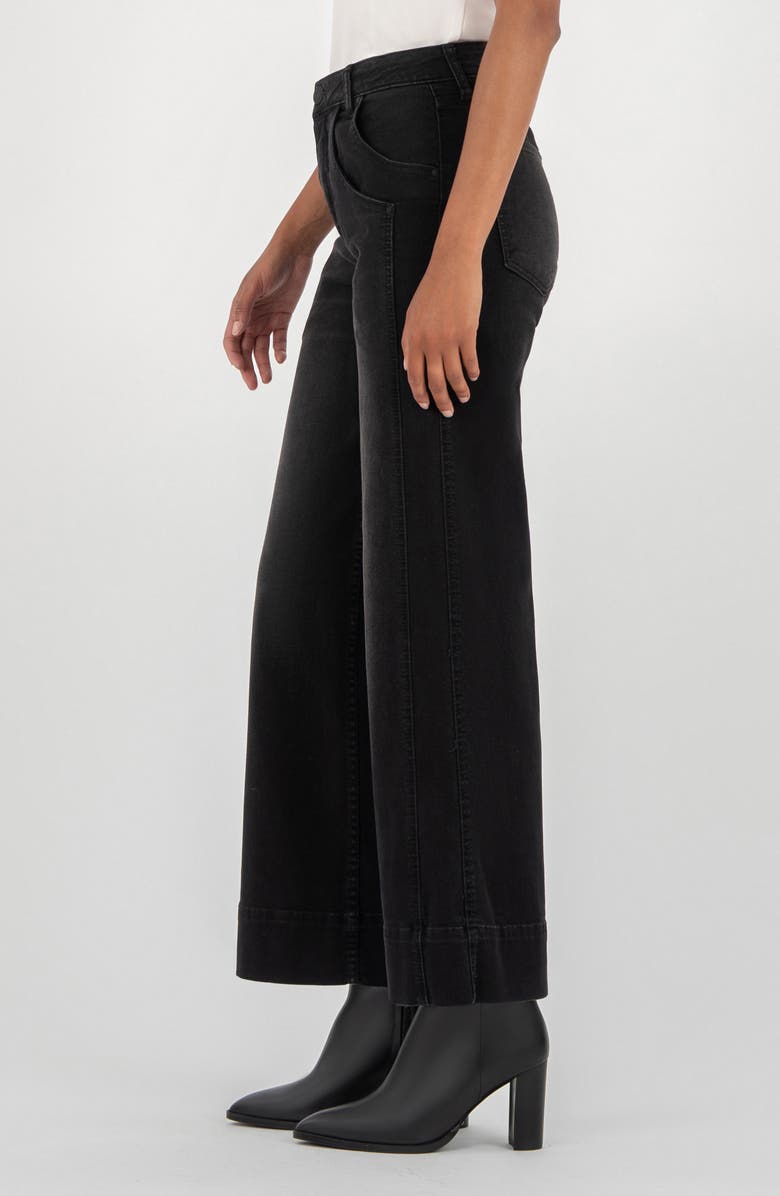 KUT from the Kloth Meg High Waist Ankle Wide Leg Jeans, Alternate, color, Glittering