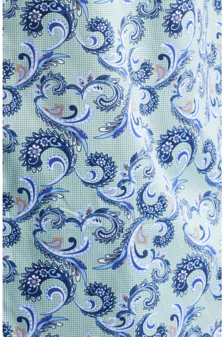 Check Paisley Button-Up Shirt, Alternate, color, SAGE/NAVY