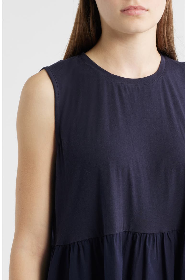 Sleeveless Organic Cotton Midi Dress, Alternate, color, INK