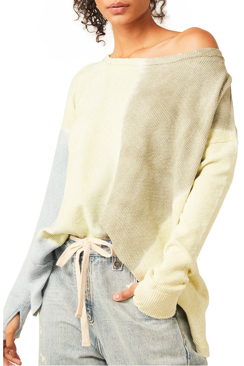 Logan Ribbed Tunic Top, Main, color, FESTIVAL COMBO