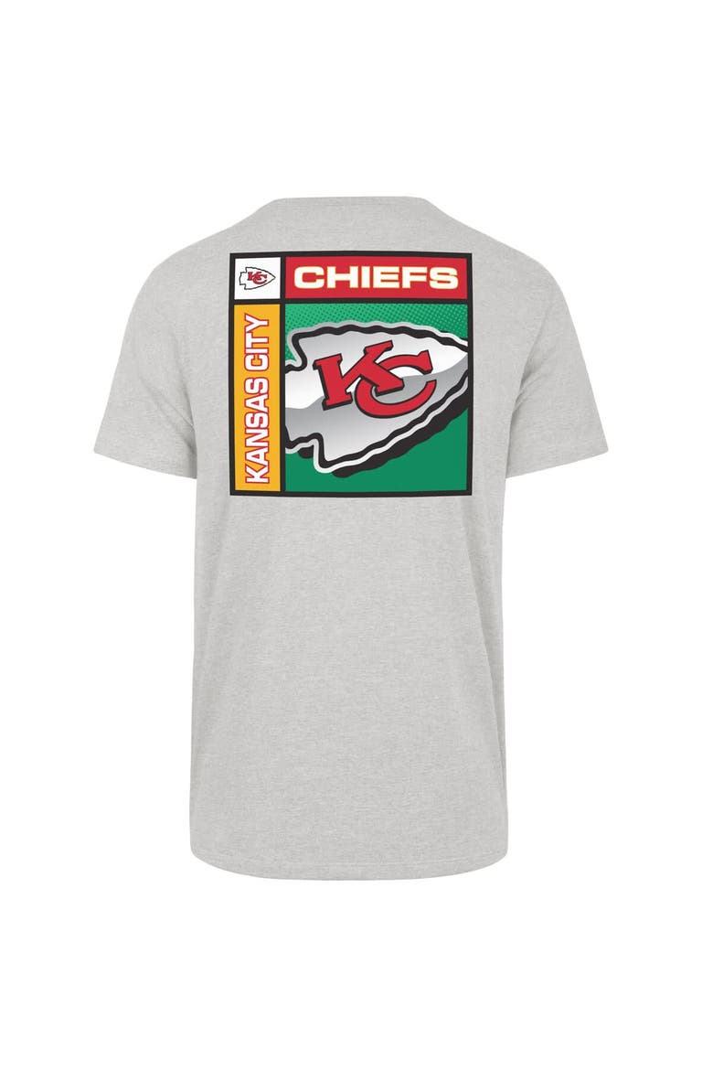 Men's '47  Gray Kansas City Chiefs Chrome Plate Franklin T-Shirt, Alternate, color, Gray