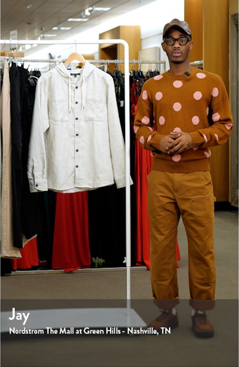 Hamer Button Front Hooded Shirt Jacket, sales video thumbnail