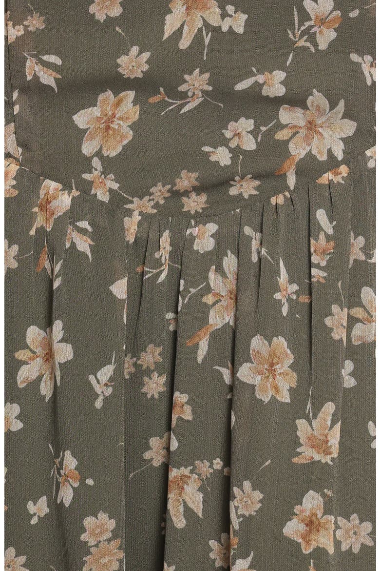 Davie Midi Dress, Alternate, color, OLIVE FLORAL