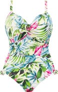 Fantasie Langkawi Floral Print Underwire Twist Front One-Piece Swimsuit
