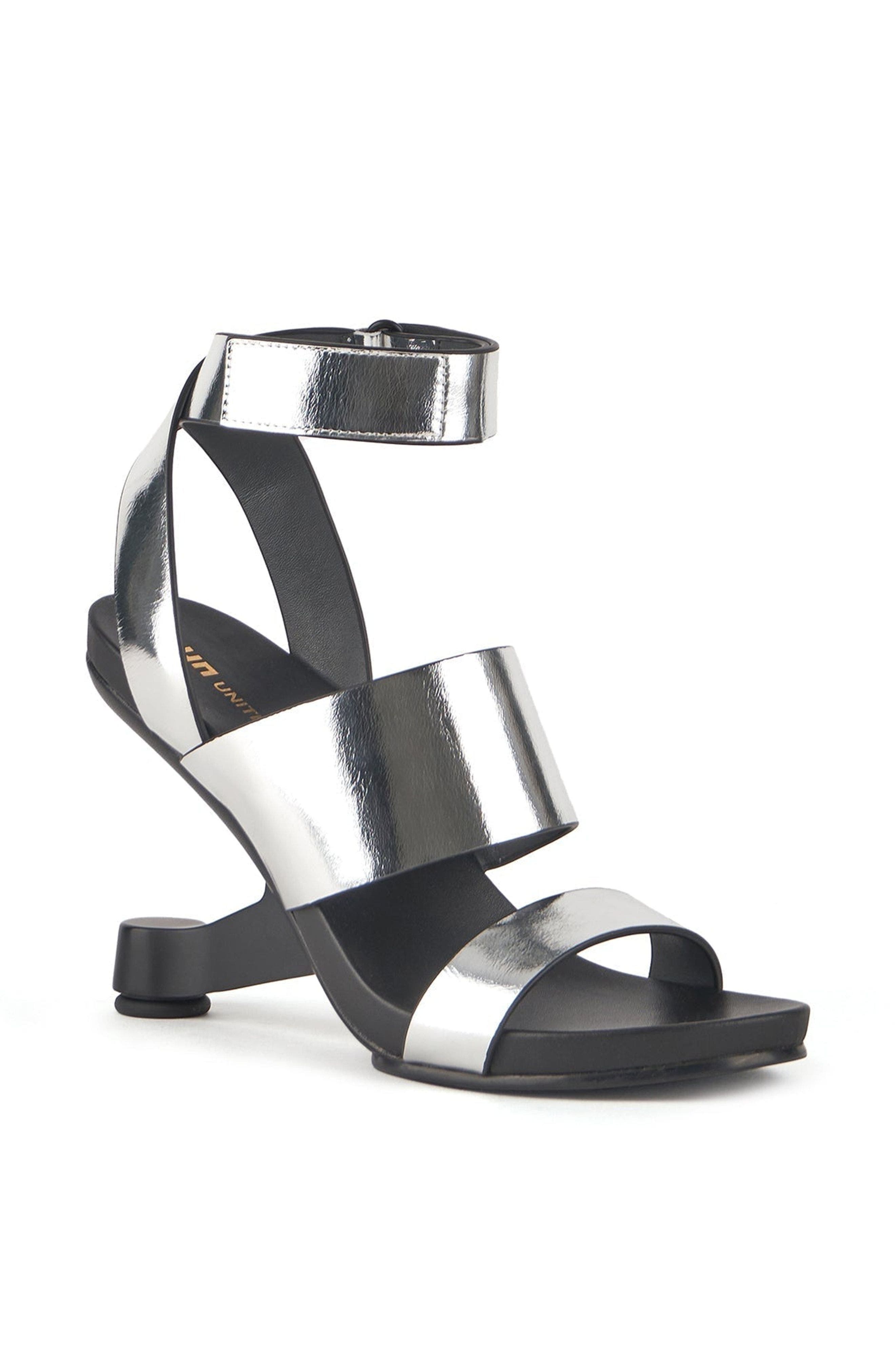 United Nude Eamz Hana Sandals, Alternate, color, Silver