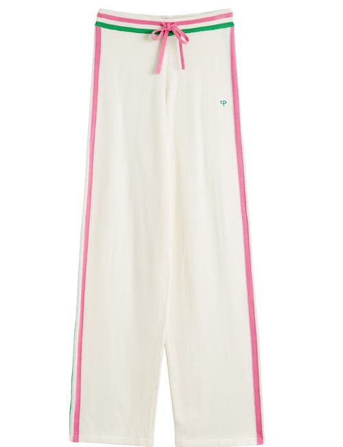 Chinti & Parker Cream Cotton Peanuts Racquet Club Trousers