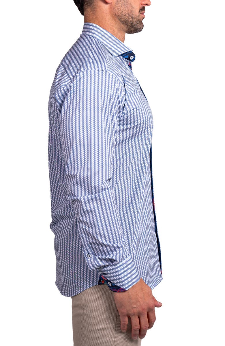 Maceoo Einstein Stretch Ascension Contemporary Fit Button-Up Shirt, Alternate, color, White