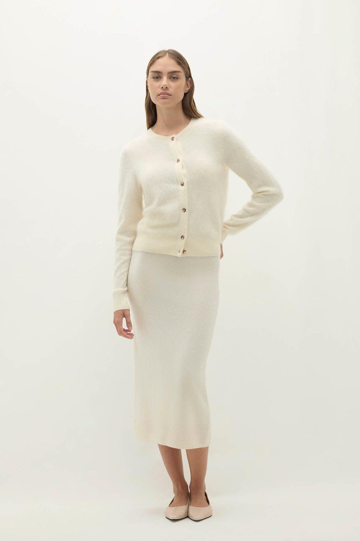 Naked Cashmere Paloma Brushed Cashmere Cardigan In Sand