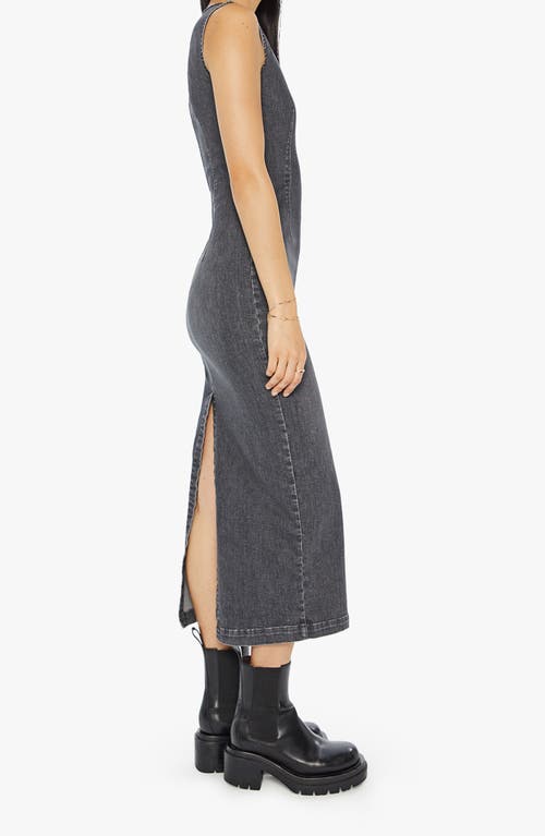 Shop Mother The Swerve Sleeveless Denim Midi Dress In Up In Smoke