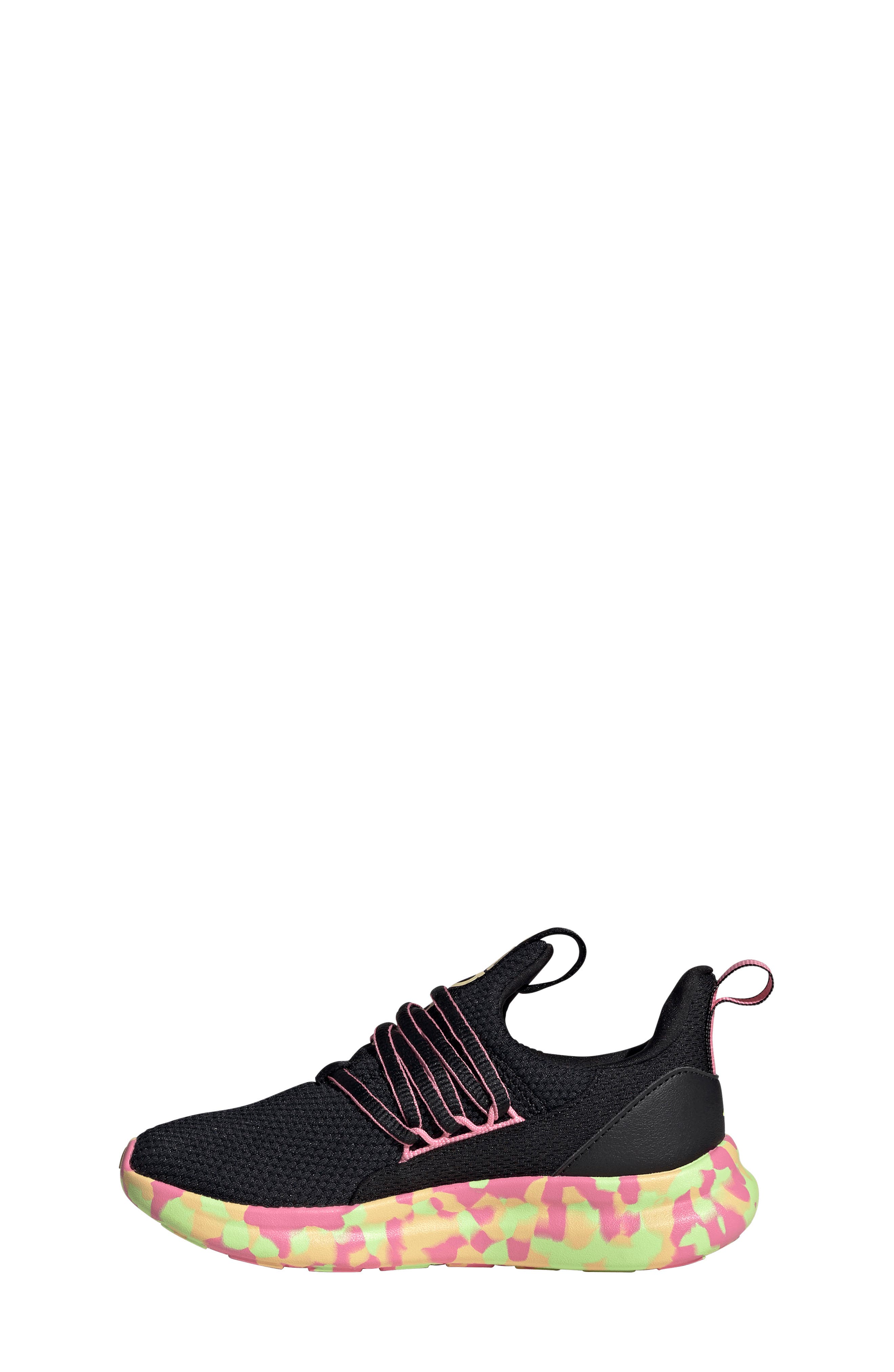 adidas Kids' Lite Racer Adapt Sneaker, Alternate, color, Black/ Bliss Pink/ Black
