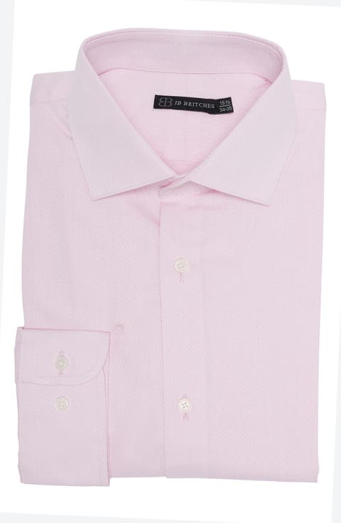 Yarn-Dyed Solid Dress Shirt